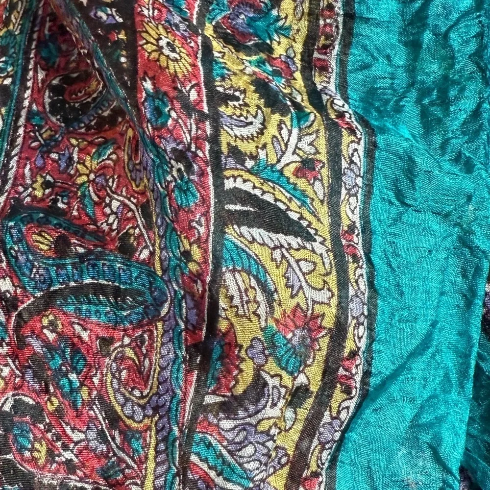 Mir Vintage 100% Pure Silk Kerchief Scarf Made in India 35
